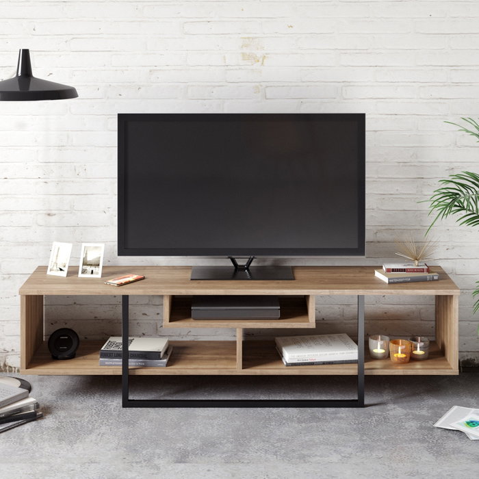 Hanah Home Asal (150) Soporte de TV Nogal y Negro